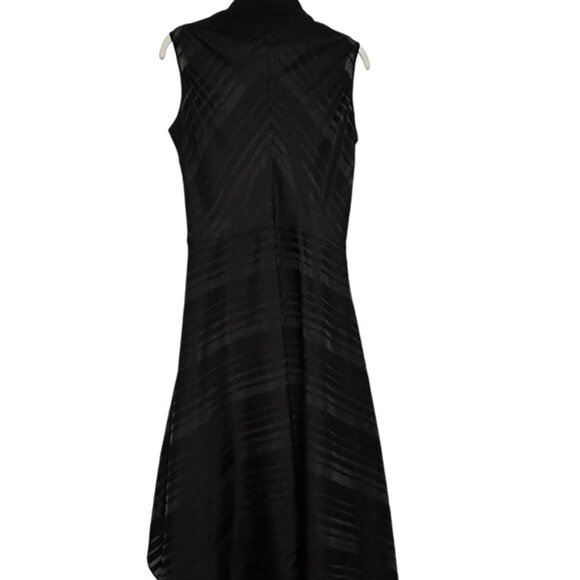 Public School New York black sheer stripe midi dress - Picture 2 of 9